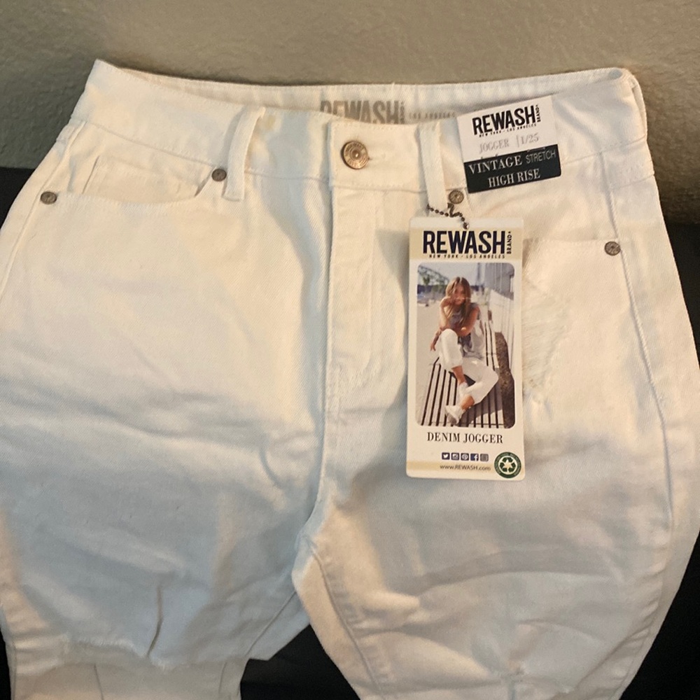 White high rise jogger jeans - Size 1/25